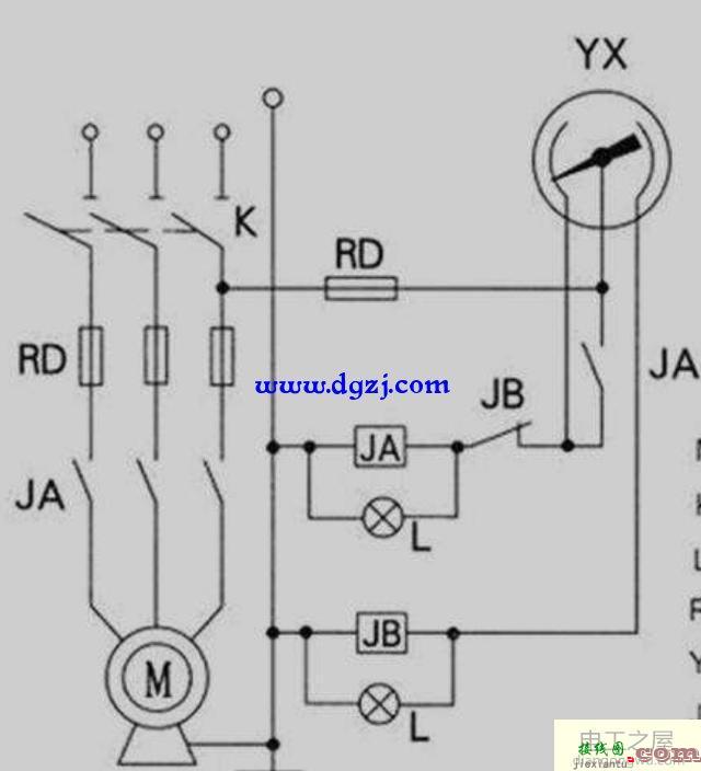 电接点压力表接线图及控制电机实物图  第1张