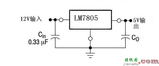 7805稳压电源如何12V转5V电路图及接线方式  第1张