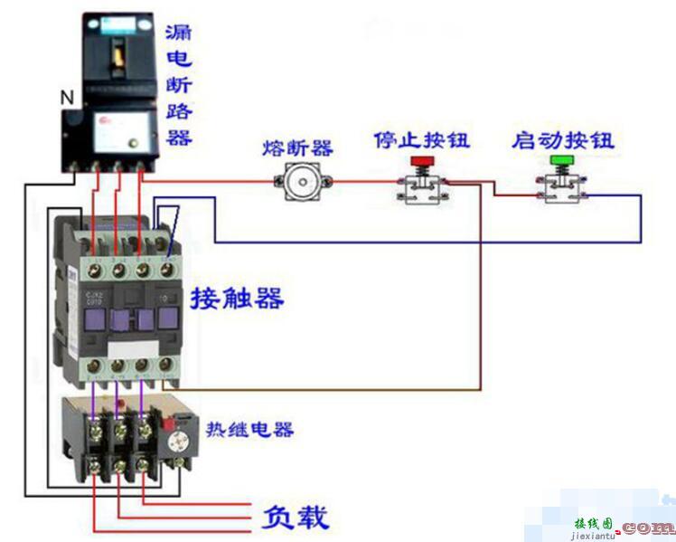 热过载继电器接线图与复位方法  第2张