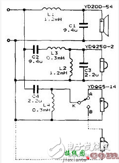 音箱三分频器电路图（三） - 音箱三分频器电路图（四款模拟电路设计原理图详解）  第1张
