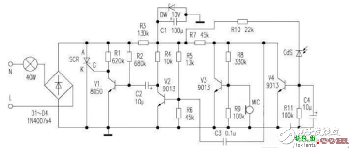声光控电路 - 声控开关电路设计汇总（八款设计电路原理详解）  第7张