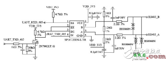 硬件控制RS485电路图设计  第1张
