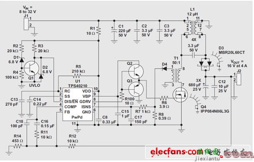 耦合电感的原型SEPIC电路(4A时16V)  第1张