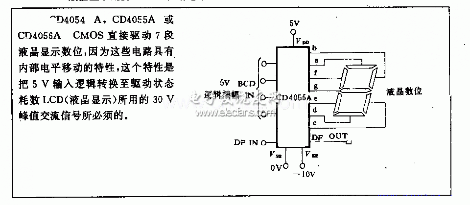 液晶显示用的CMOS驱动电路原理图  第1张