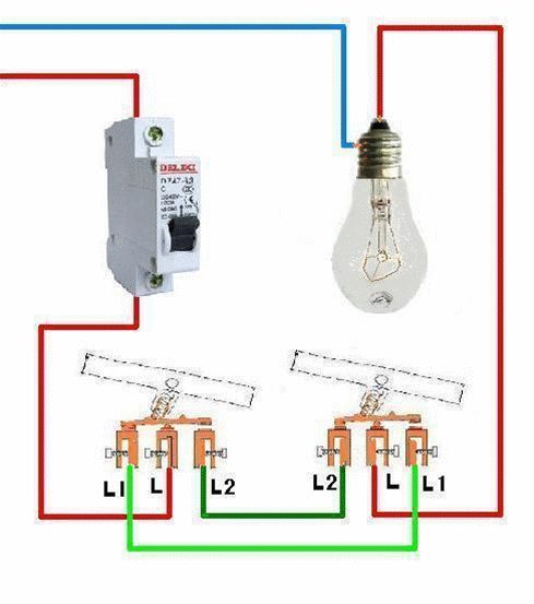 电气工程必备开关接线图：单控、双控、三控、四控  第4张