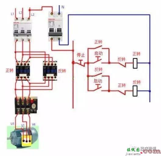 电工新手-接触器控制电机正反转接线方法图解  第6张