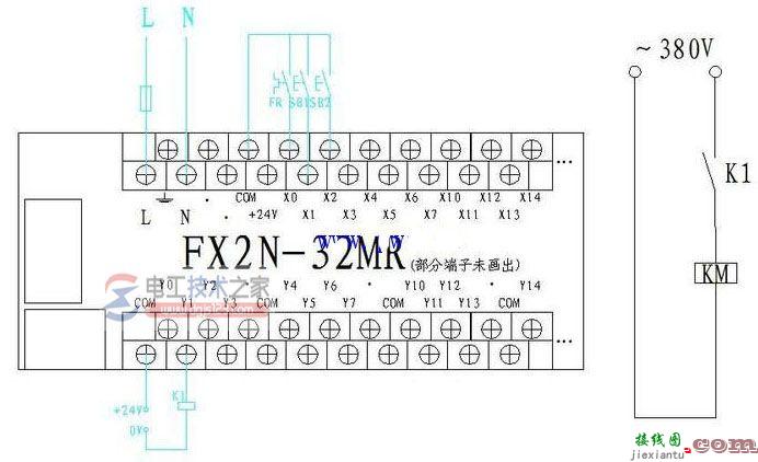 三菱FX2N-32MR自锁控制程序原理  第1张