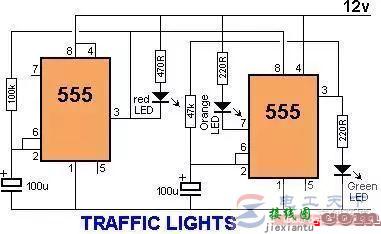 用555定时器实现自行车转弯灯及交通信号灯的例子  第2张