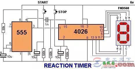 一个555定时器实现反应计时器的例子  第1张