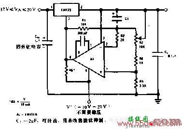 用于0-10V/3A可调稳压器的电路图  第1张