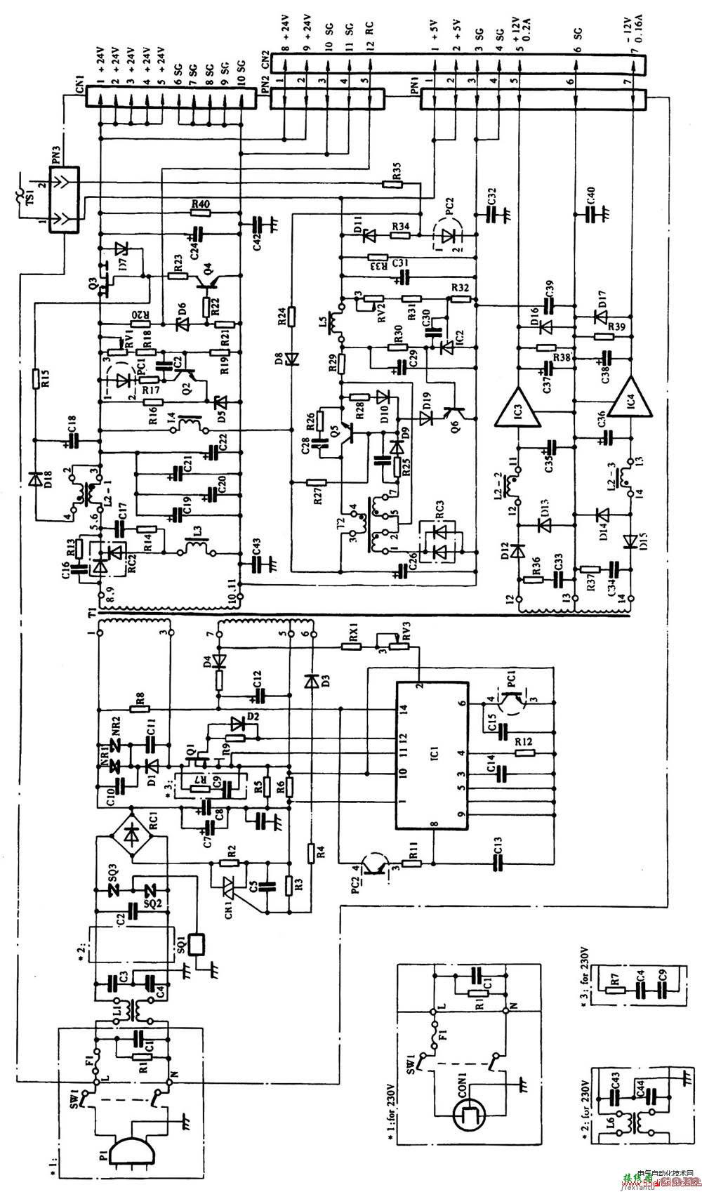佳能FAX-450型传真机的电源电路图及原理解析  第1张