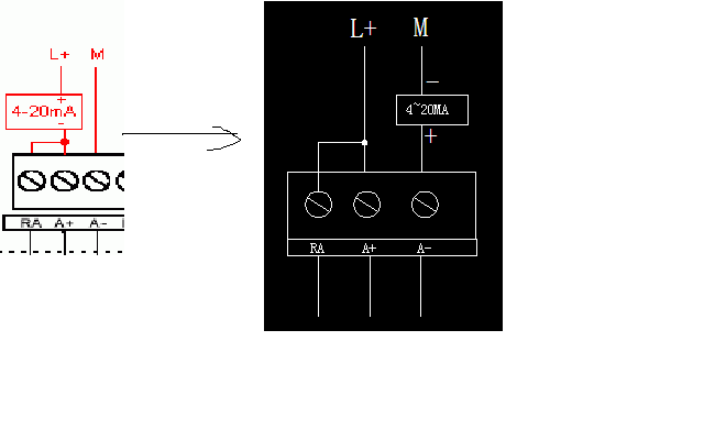 左边二线制变送器接线是否可以换成右边那种接线方式？  第1张