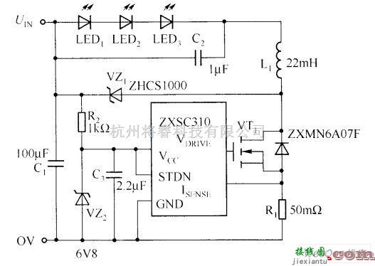 基础电路中的ZXSC310的典型应用电路图  第1张
