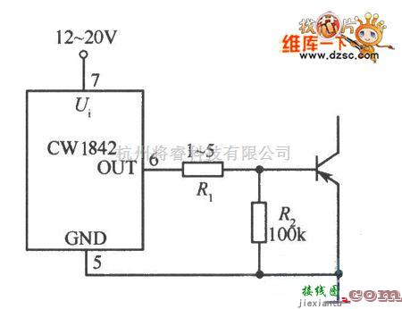 基础电路中的可以使CWl842直接驱动M06管的电路原理图  第1张