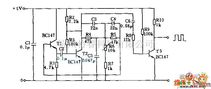 光电电路中的矩形液发生器(如图1．9)电路图  第1张