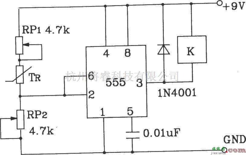 温控电路中的T-121温度传感器构成温度控制电路  第1张