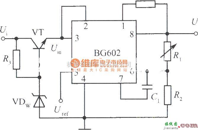 电源电路中的BG602组成的高输入电压集成稳压电源电路之一  第1张