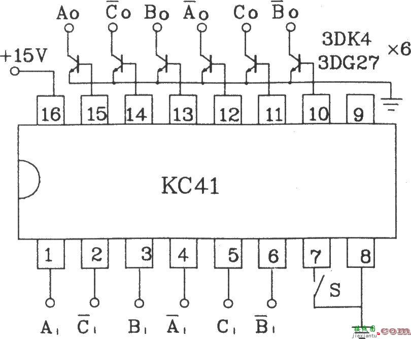 六路双脉冲形成器KC41应用电路图  第2张