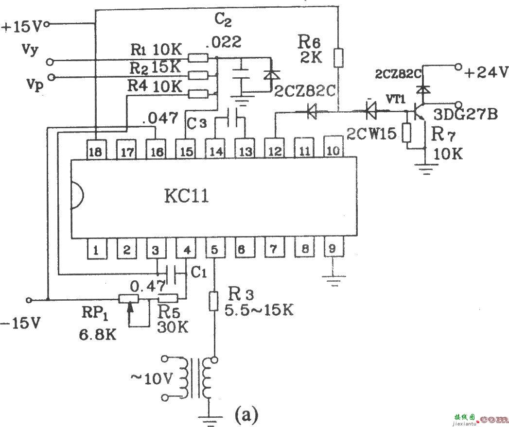 可控硅移相触发器KC11应用电路图  第3张