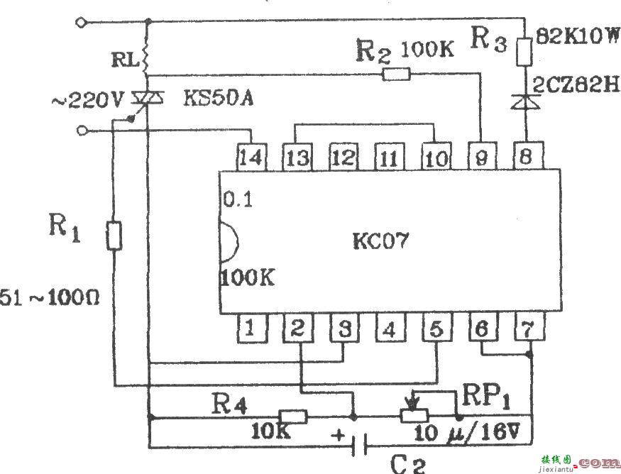可控硅过零触发器KC07应用电路图  第3张