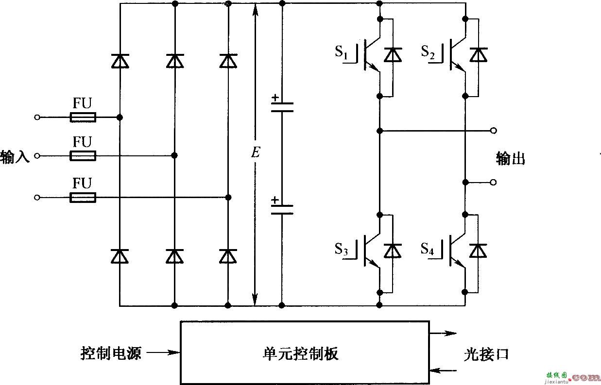 五功率单元串联变频器的电气连接图  第2张