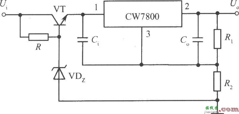 CW7800构成的高输入-高输出集成稳压电源电路之三  第1张