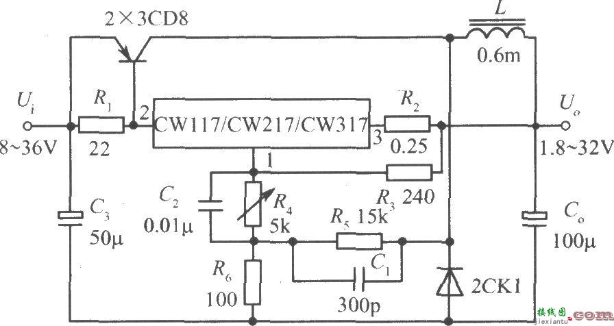 CW117／CW217／CW317构成输出电流为3A的开关式集成稳压电源  第1张