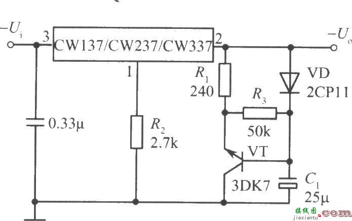 CW137／CW237／CW337构成的慢启动集成稳压电源  第1张