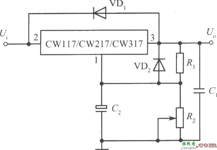 可调集成稳压电源的标准电路(CW117/CW217/CW317)  第1张