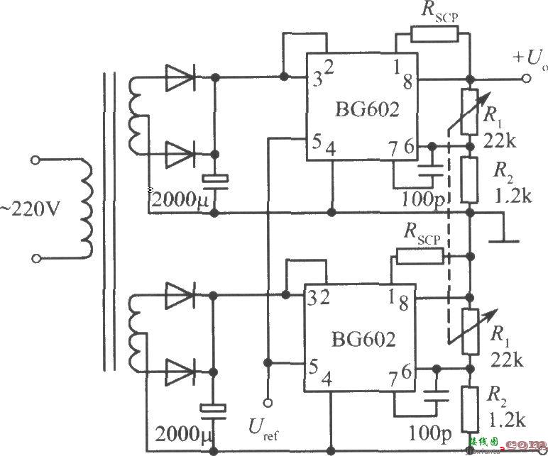 BG602构成的正、负输出电压集成稳压电源  第1张