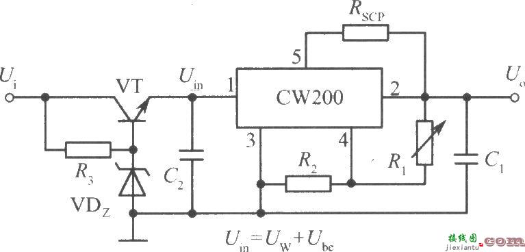高输入电压集成稳压电源电路之四(CW200)  第1张