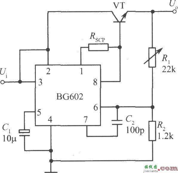 用NPN型功率晶体管扩流的BG602集成稳压电源  第1张