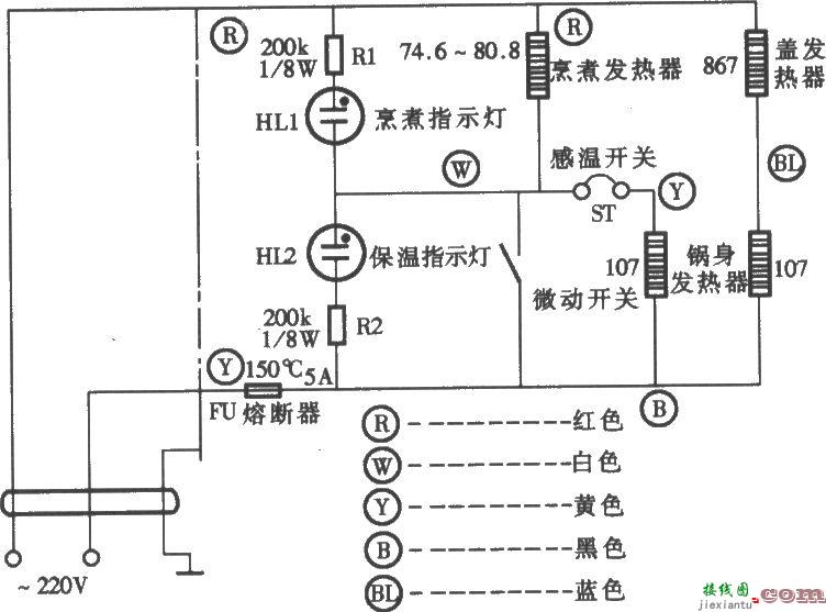 万宝CFXB50-2P电子保温式电饭锅电路  第1张