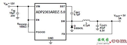使用 ADP2303 ADP2302 的 5V 直流转换器  第1张