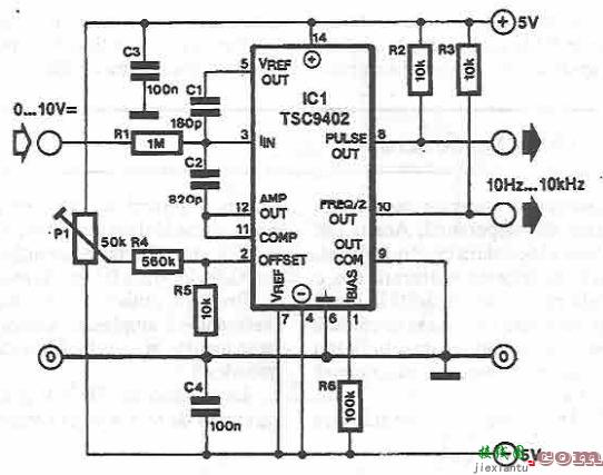 TSC9402压频转换器电路图  第1张