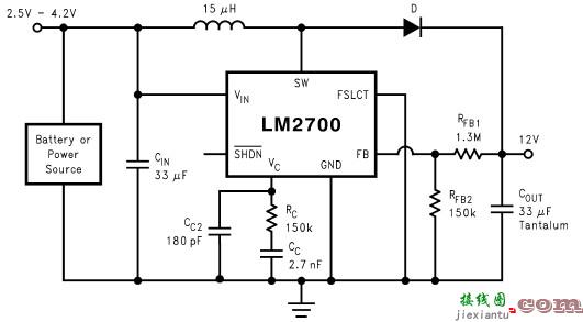 LM2700 3 至 12 伏转换器  第1张