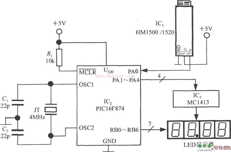 基于PIC16F874设计的电压输出式集成湿度传感器电路  第1张