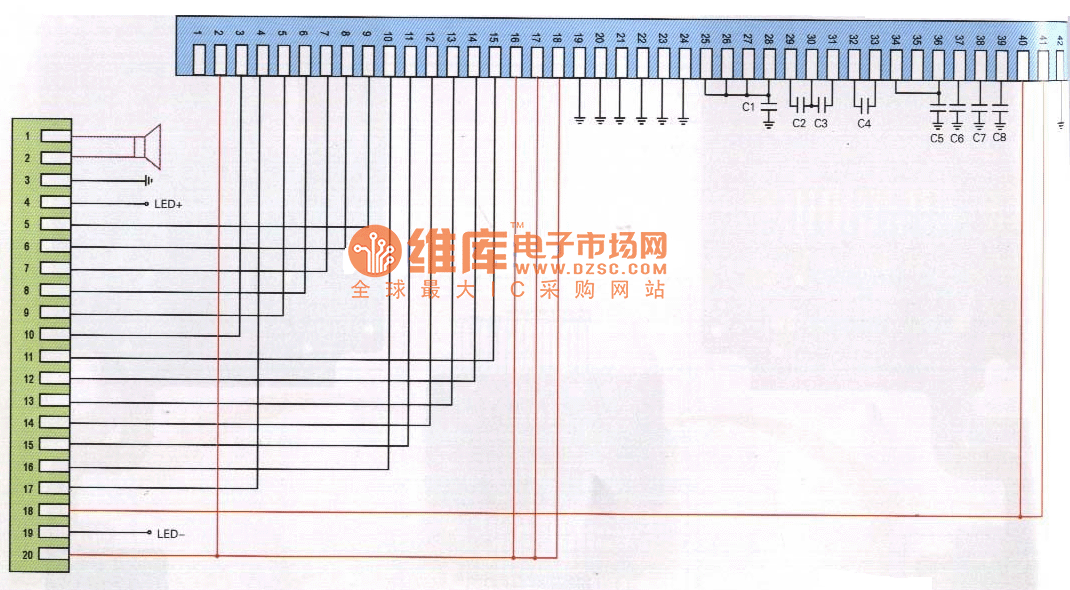 西门子8088型手机排线电路原理图  第1张