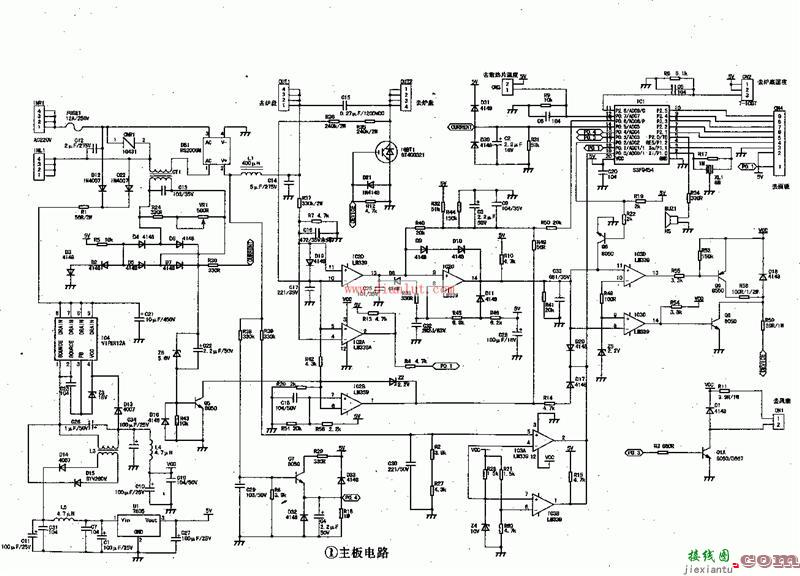 由S3F9454构成的奔腾电磁炉电路原理图  第1张