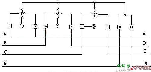 三相电度表接线电路图  第1张