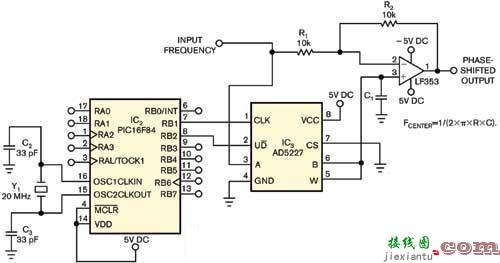微控制器控制模拟移相器设计电路  第1张