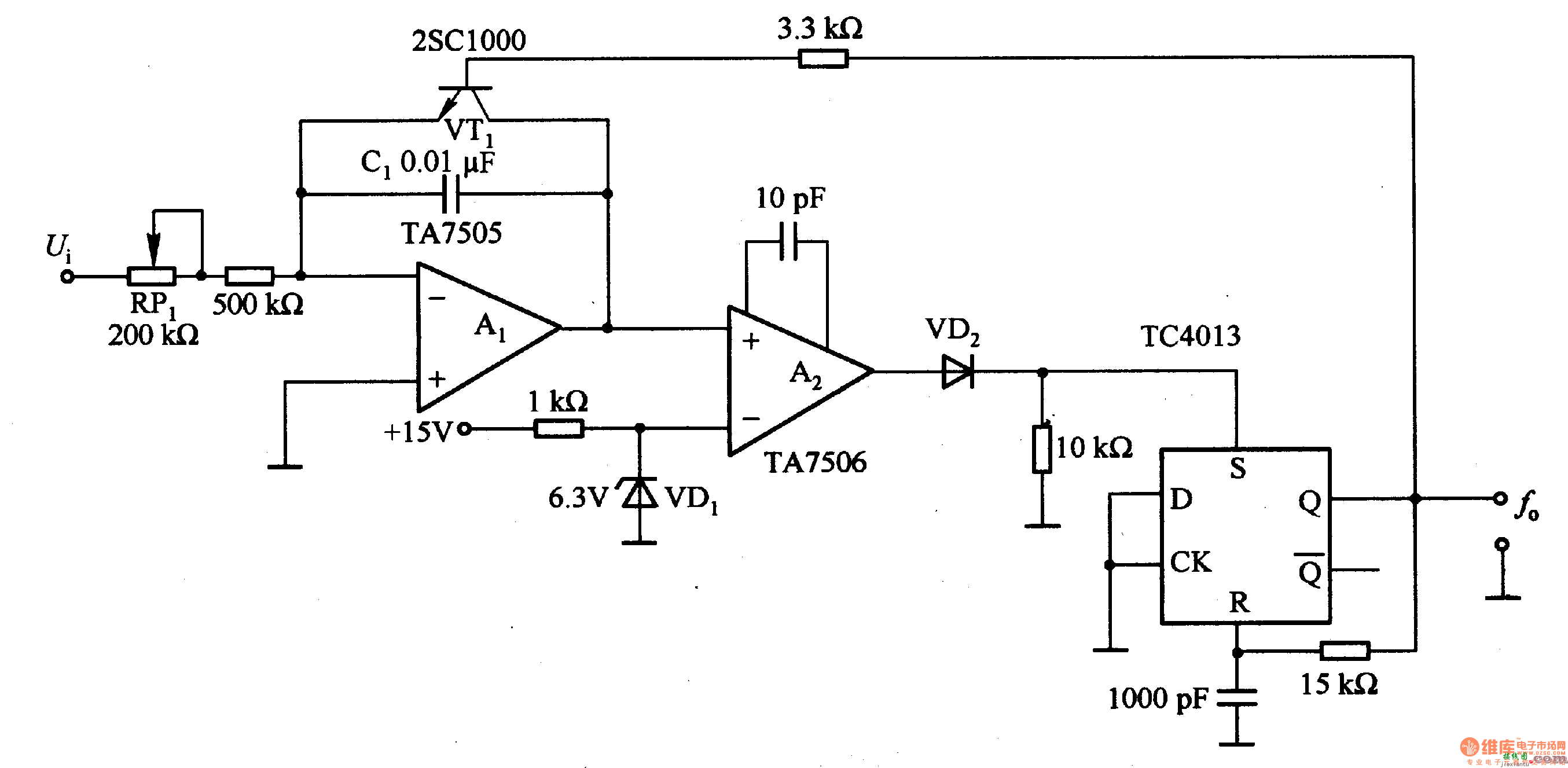1-3由TA7505等构成的电压/频率转换电路  第1张