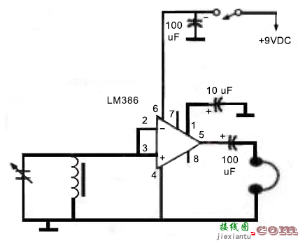 使用 LM386 音频放大器创建无线电接收器电路  第2张