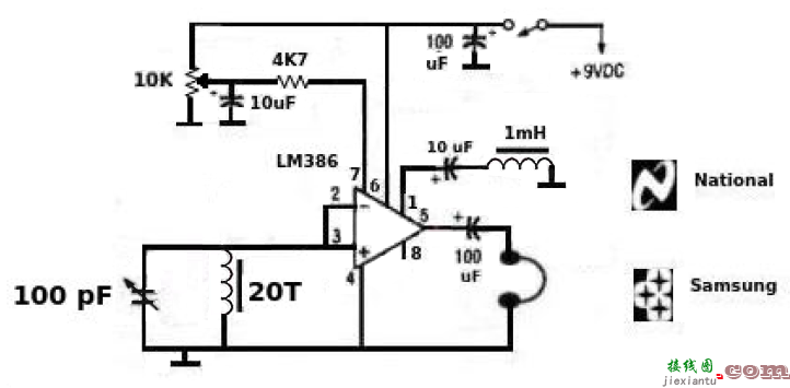 使用 LM386 音频放大器创建无线电接收器电路  第5张