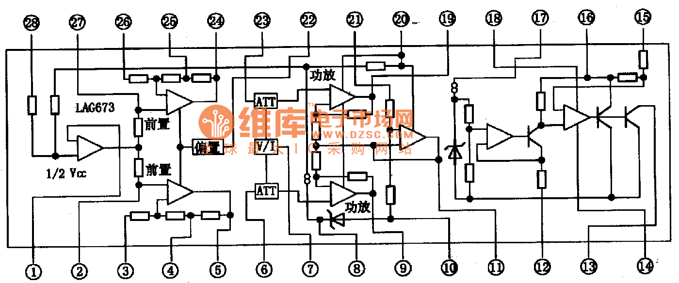 LAC673-单片立体声放音集成电路图  第1张