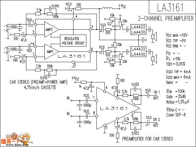 LA3161 音响IC电路图  第1张