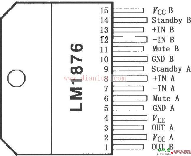 LM1876立体声功率放大器引脚  第1张