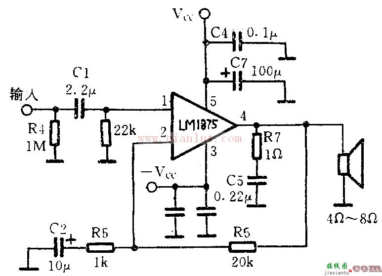 LM1875应用于功率放大电路  第1张