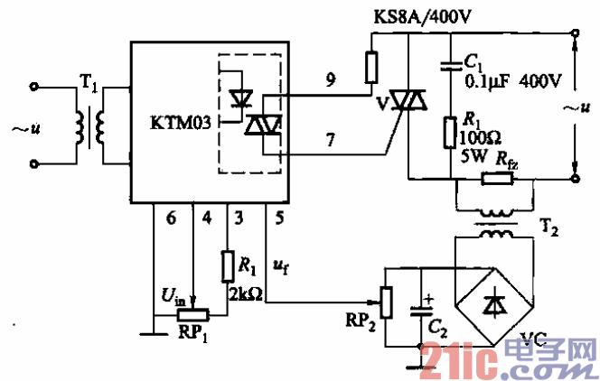KTM03型用于控制双向晶闸管的电路  第1张