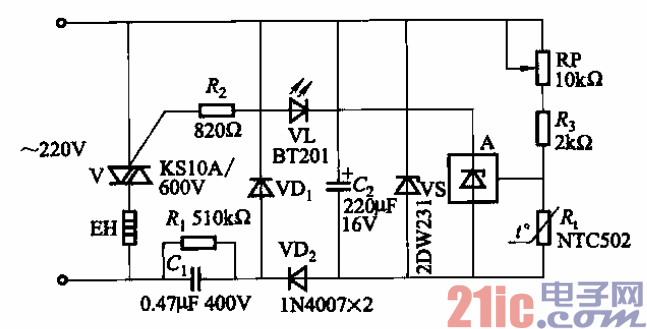采用TL431集成电路的恒温控制电路  第1张